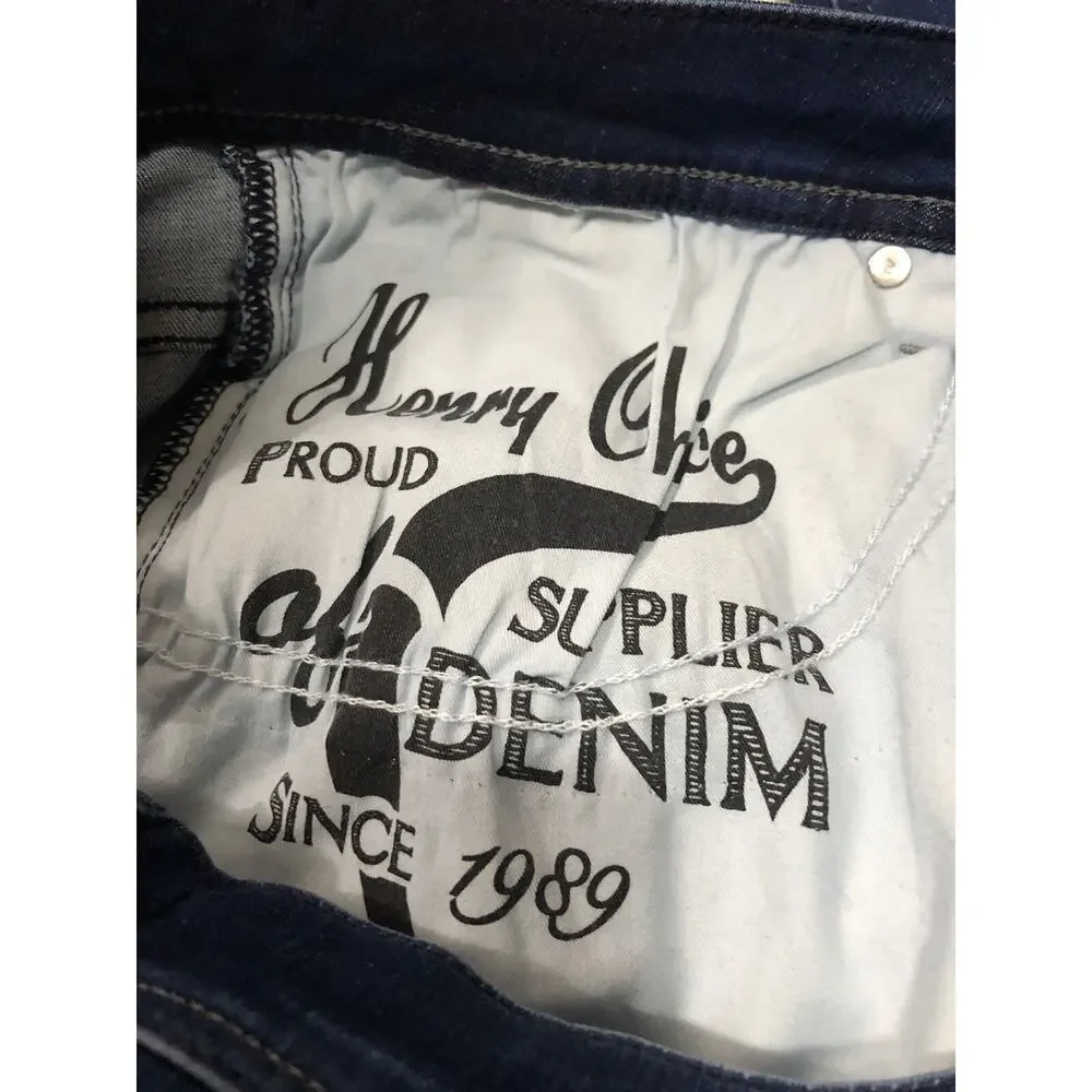 Henry Choice Jeans Mens 27x30 Skinny Denim Pants Blue Stretch N225